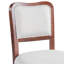 2 chaises d'appoint rembourrées en bois franc teint noyer - conception en tissu avec lignes courbes, structure et confort pour la salle à manger