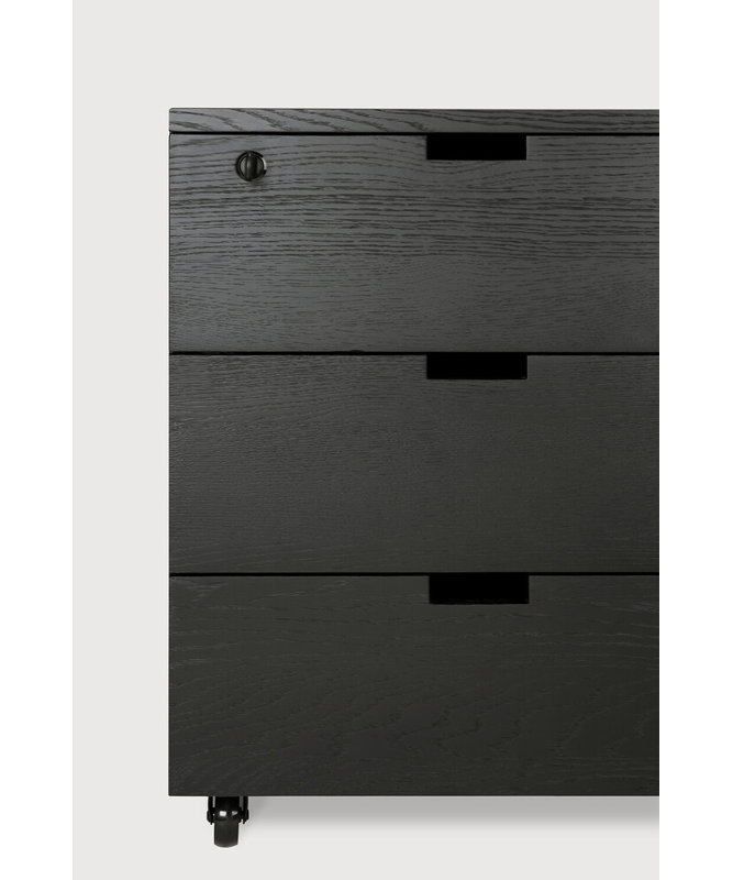 Billy 3 Drawer Storage Drawer, Oak Black