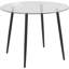 Milagro Round Glass Top Metal Base Dining Table