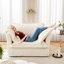 Fauteuil à housse avec 1 grand coussin de dossier et 2 coussins décoratifs-124206959