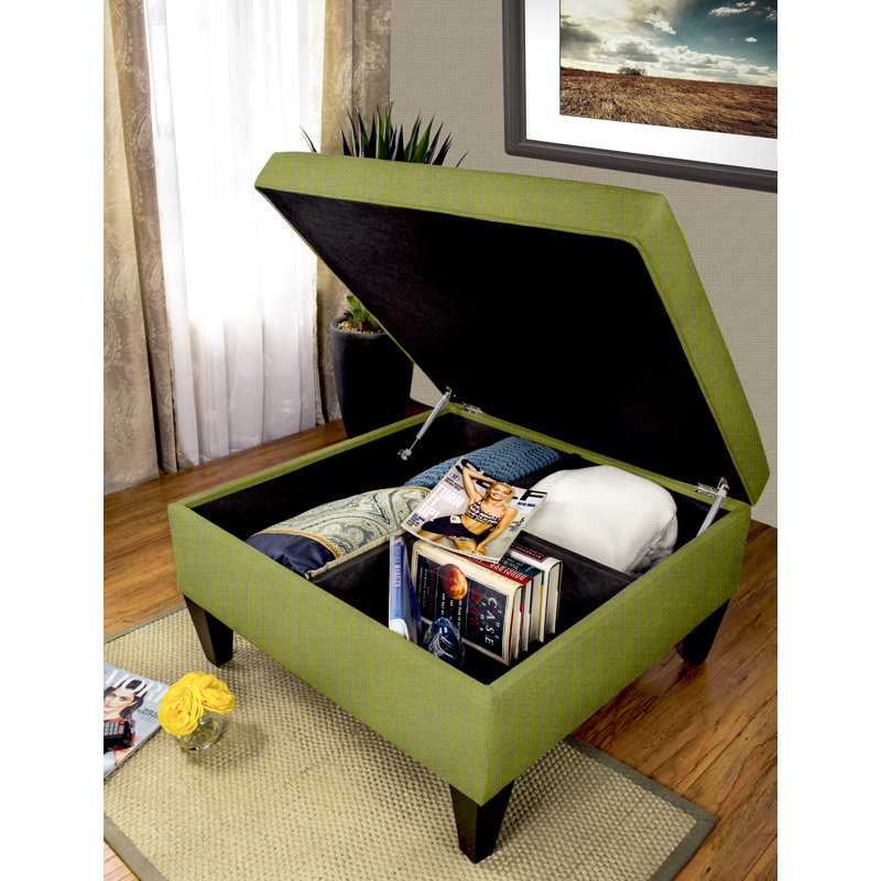 Zaylee Upholstered Ottoman, Grass