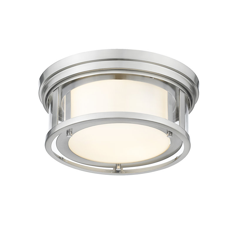Javette Glass Flush Mount, Brushed Nickel