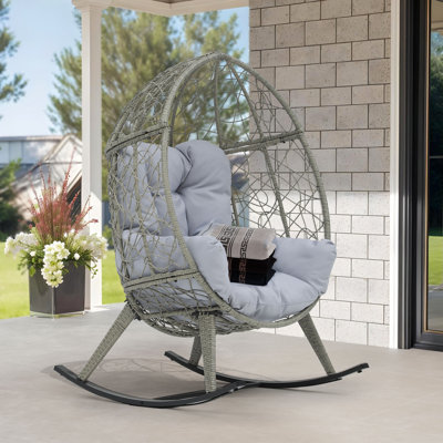 Malakai Wicker Outdoor Rocker Chair by Langley Street