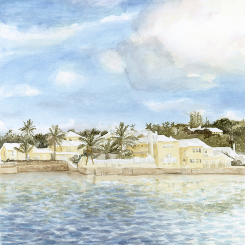 Bermuda Shore II, H 12 po x l 12 po x P 1,25 po