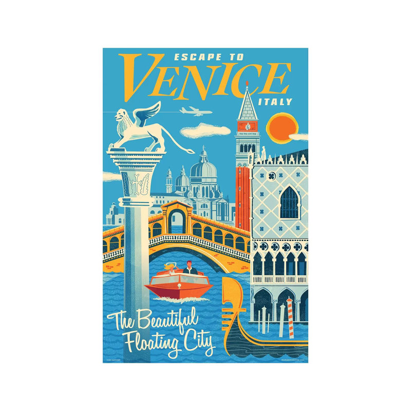 Venice Travel I by Jim Zahniser - Print on Canvas, Wrapped Canvas, 45.72cm H x 30.48cm W x 1.91cm D