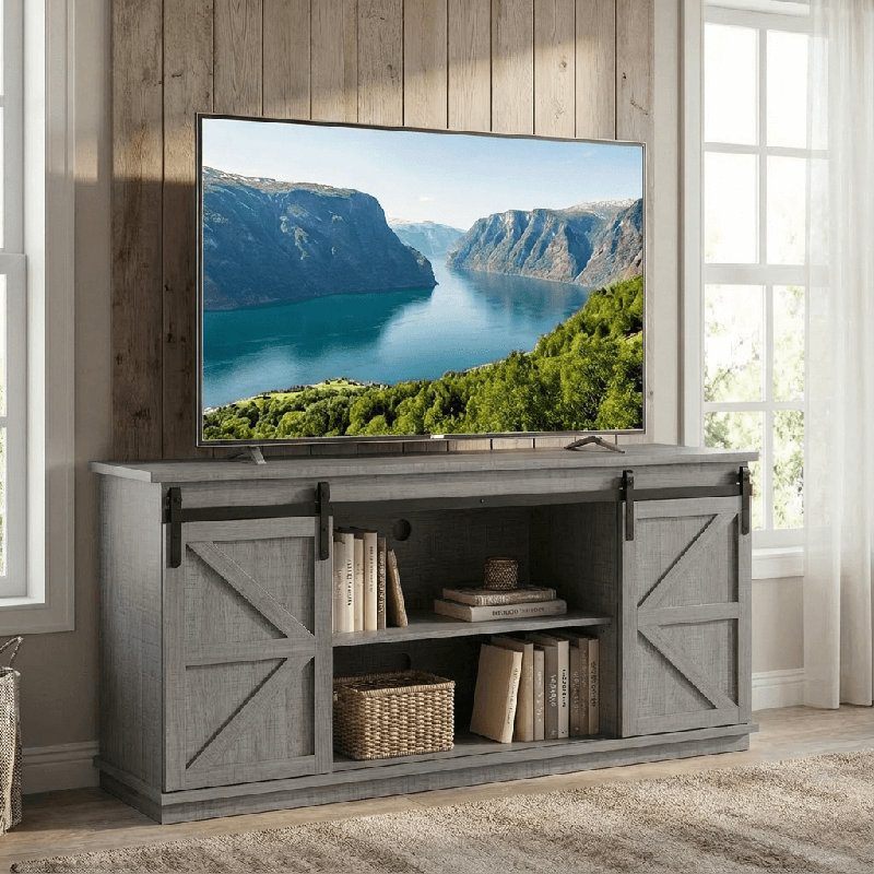 Taft Avenue Unfinished TV Stand for TVs up to 65", Gray