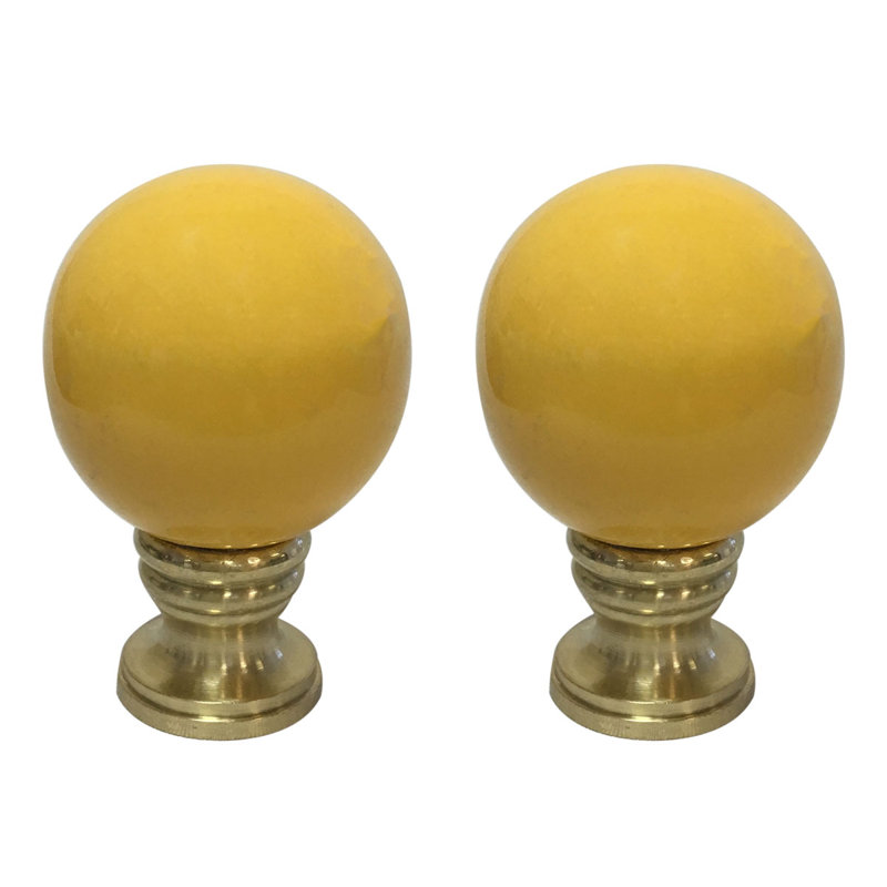 Faîteau de lampe sphérique en céramique, Jaune