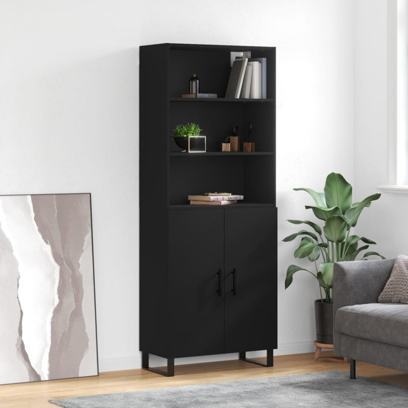 180cm H x 70cm W Standard Bookcase, Black