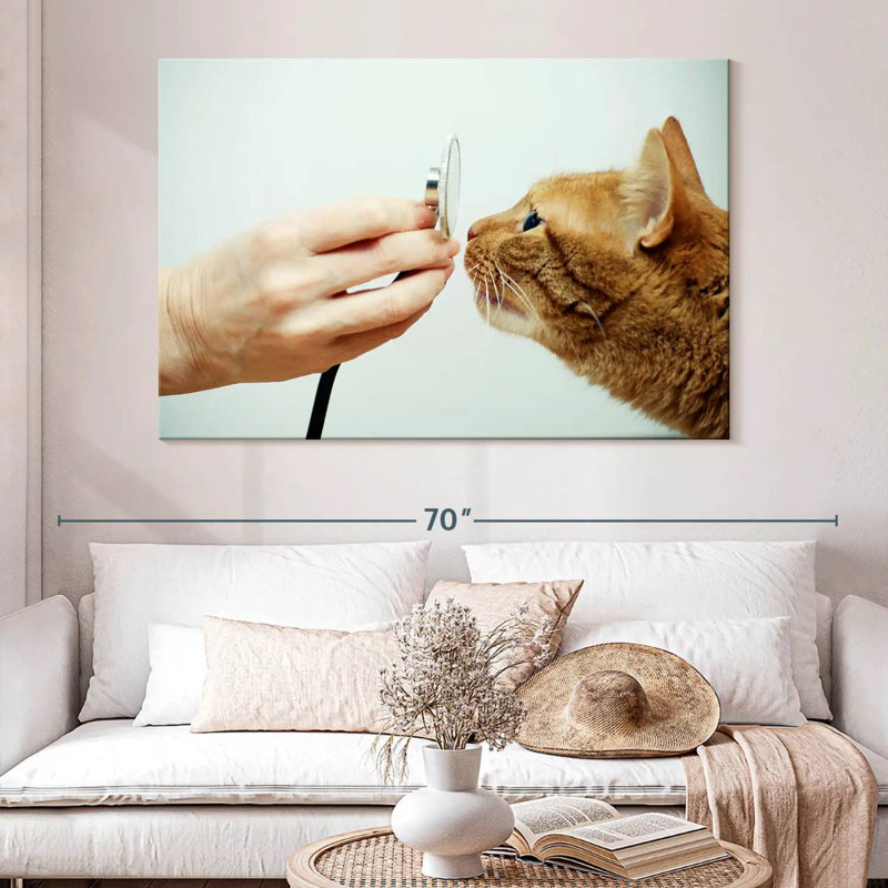 " Cat Vet ", 34" H x 51" W x 1.25" D