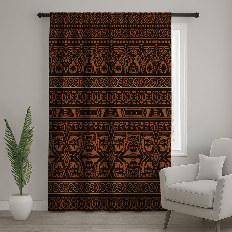 Rideaux de fenêtre complexes, voilages et rideaux occultant à motifs complexes - 1 panneau, 50" x 92" - 1 Panel, Sheer