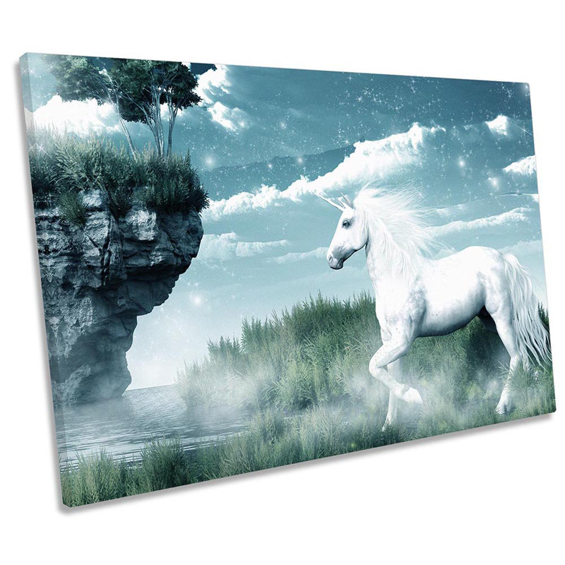 Magical Unicorn - Wrapped Canvas Print, 40.6cm H x 61cm W x 2cm D