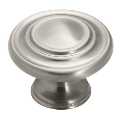 Poignée d'armoire en nickel satiné 1-5 / 16 pouces (33mm) Inspirations - paquet de 10