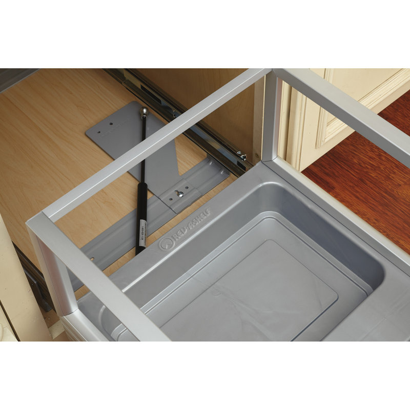 Rev-A-Shelf Double Pullout 35 qt. Kitchen Trash Can w/ Soft-Close, 5349-18DM-218, 8.75 qt., 22.92" H x 14.77" W x 22.09" D