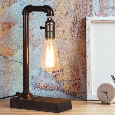 Chevonne 13.7 Brown Desk Lamp Williston Forge