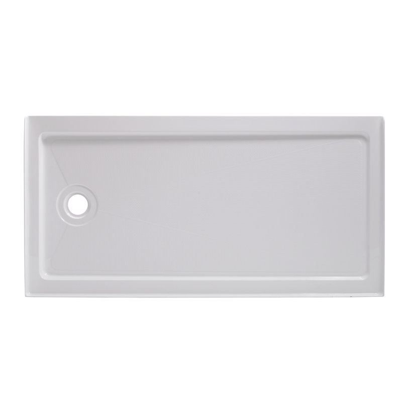 60'' W 32'' D Rectangular Single Shower Base, Left