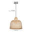 Luminaire suspendu 1 lumière dôme en bambou-932471377