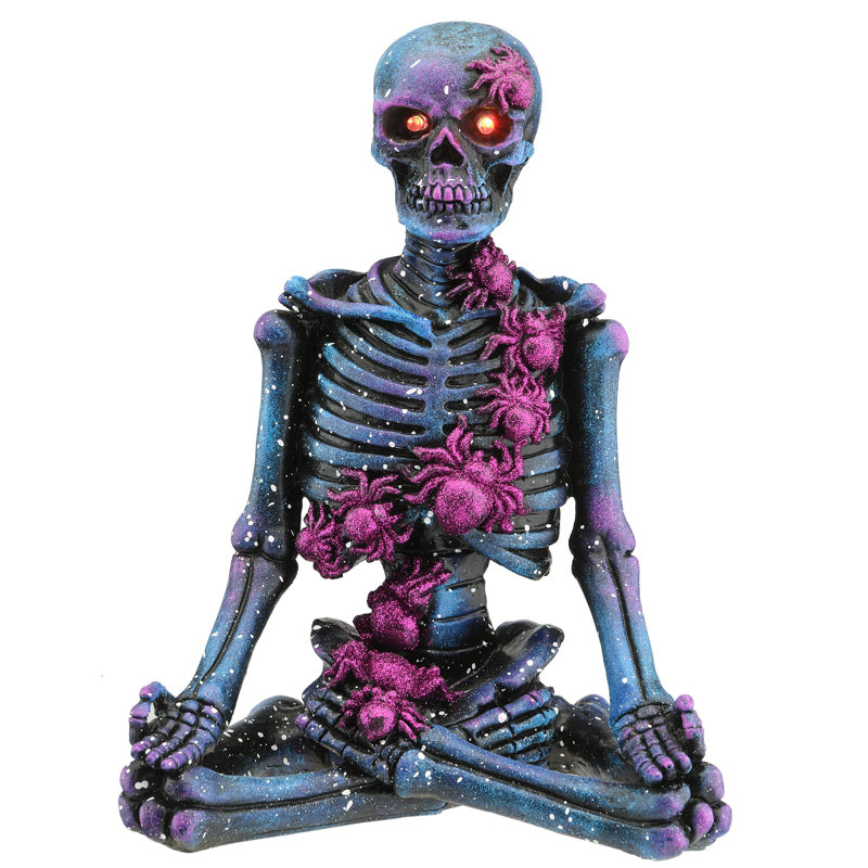 Squelette d'Halloween galaxie mauve 10 po DEL