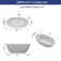 66.93" L X 30.7" W X 22.05" H Matte White Freestanding Solid Surface  Bathtub SWBT01-6731