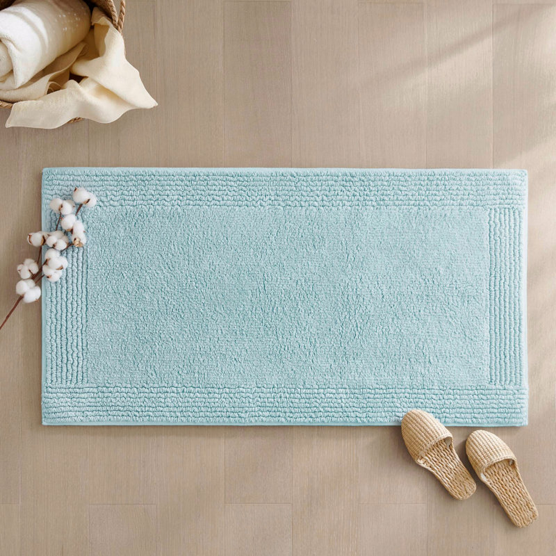 1 Pcs 24X44" 100% Cotton Tufted 3000 Gsm Reversible Bath Rug, Rectangle 2' x 3'8"