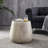 Lightweight Concrete Side Table With Look - Drum Shape, No Assembly, 19.25W X 19.25D 16.64H, Gray Color Decorative Concrete, 19.25"W 19.25"D 16.64"H,