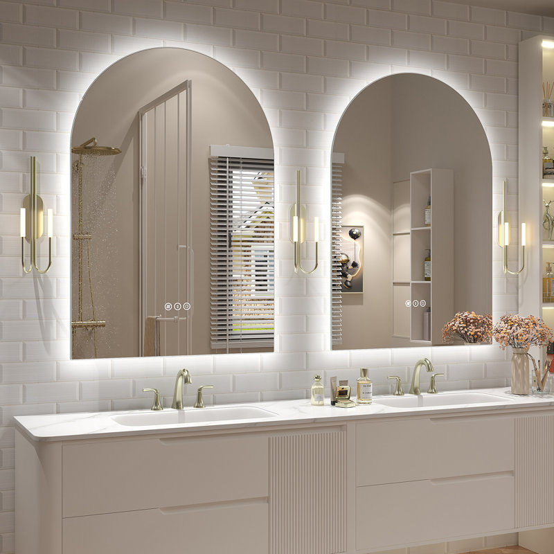 Aevar LED Lighted Wall Mirror, 32" x 22"
