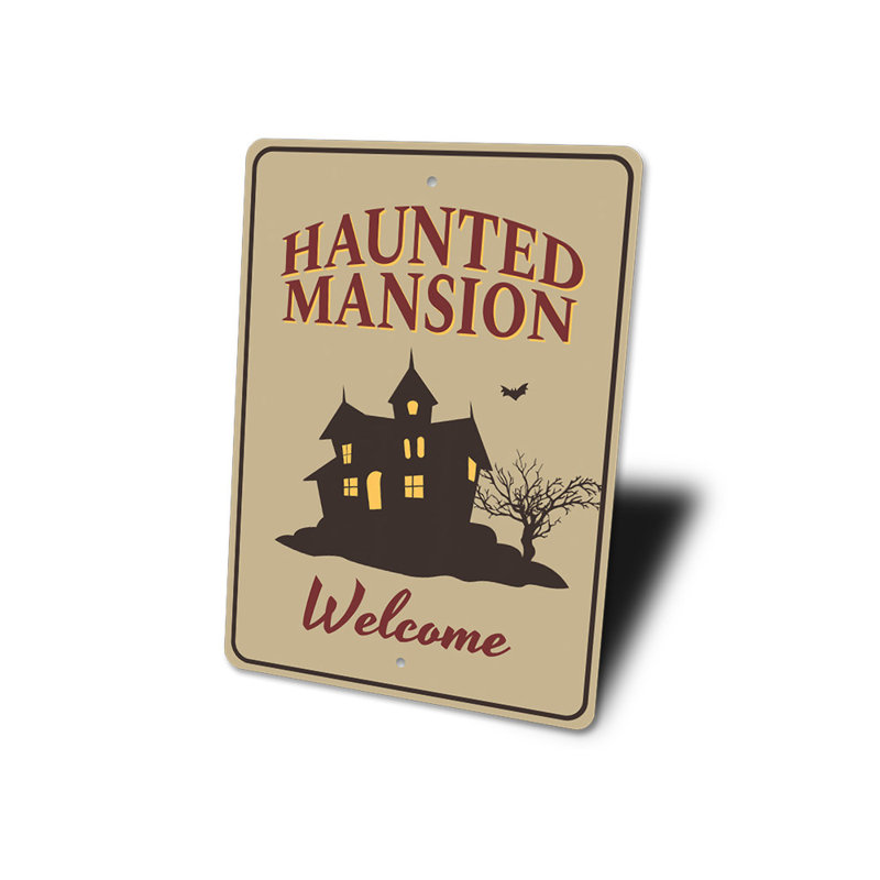 Panneau en aluminium Haunted Mansion, H 18 po x l 12 po x P 0,06 po