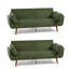 Flared Arm Convertible Corduroy Sleeper Sofa（Set of 2）-826427432