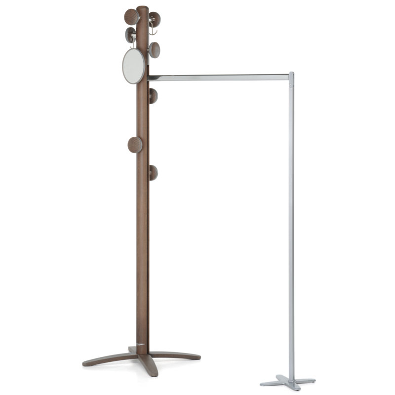 Solid Wood Freestanding Coat Rack, Braun
