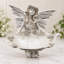 Statue de jardin féerique avec plateau en forme de feuille