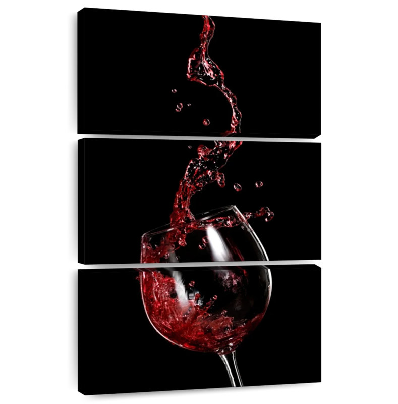 Yarlin Red Wine Splash, 57" H x 36" W