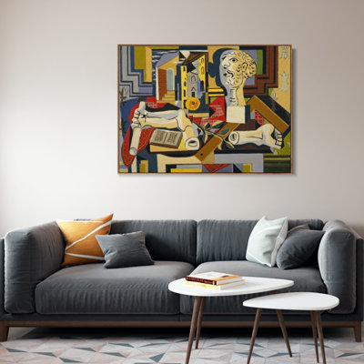 Encadré sur toile, estampe numérique, série 393 par Pablo Picasso, art mural, salon, décorations de bureau à domicile