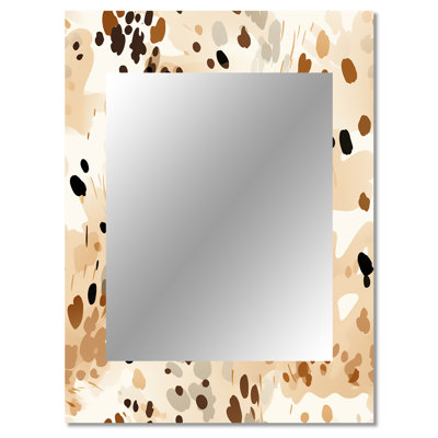 Abdussalam Abstract Paw Print Patterning - Abstract Unique Mirror, Modern Large Wall Mirror, Printed Metal Art