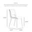 Chaise de salle à manger en cuir italien