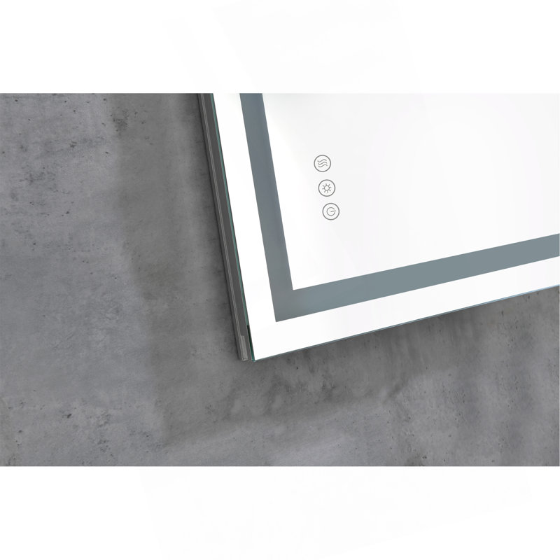 LED Bathroom Mirror 40  "X   24" With Front And Backlight, Large Dimmable Wall Mirrors With Anti-Fog, Memory, 3 Colours, LED Vanity Mirror