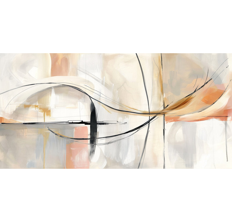 «Quiet Lines», art mural sur toile tendue, L 40 po x H 20 po x P 1,5 po