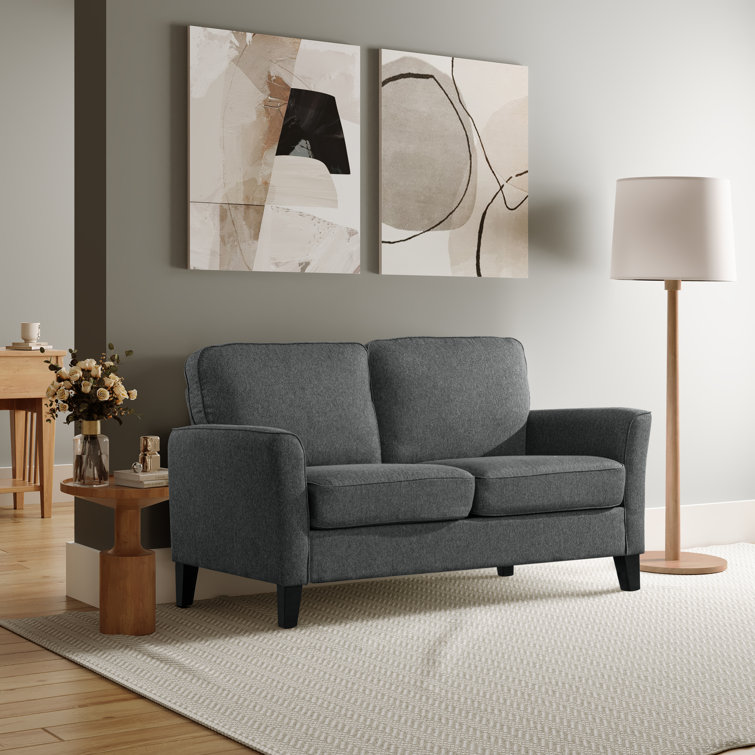 Serta Dream Convertibles Walter Upholstered Loveseat, Charcoal