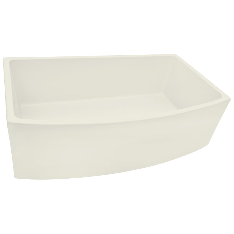 Ruvati 33" L x 20" W Farmhouse Kitchen Sink, Satin