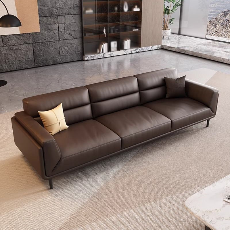 Causeuse coussin en similicuir noir