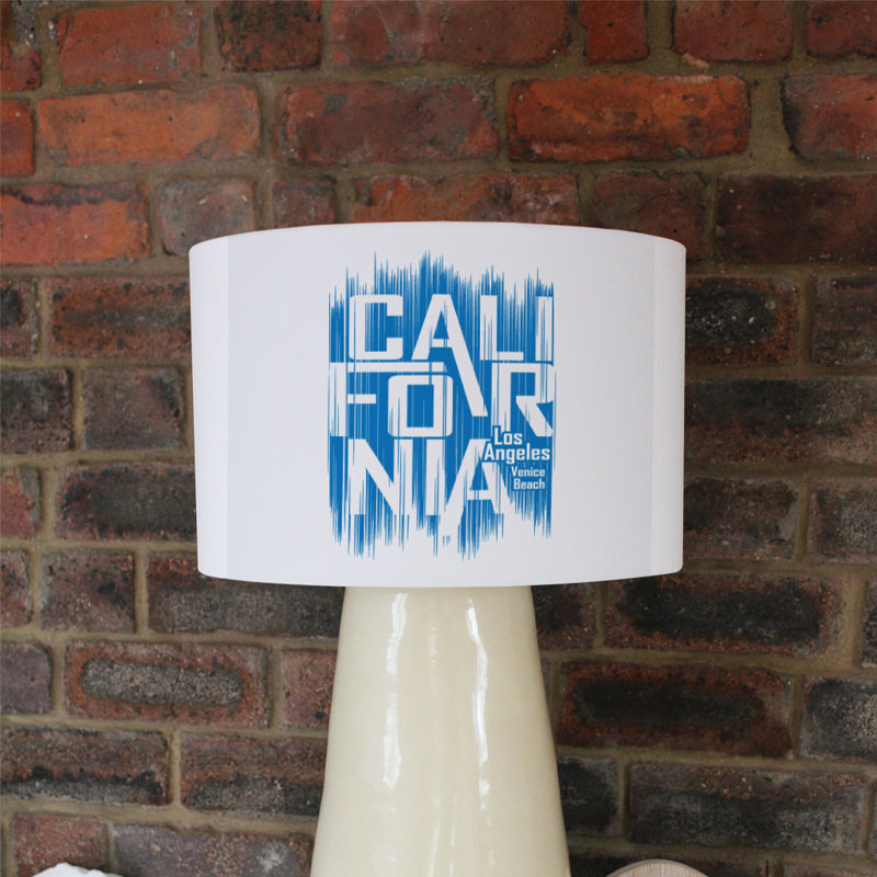Cotton Drum Lamp Shade ( Uno ), 22cm H x 25cm W x 25cm D