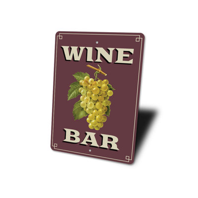 Wine Bar Aluminum Sign