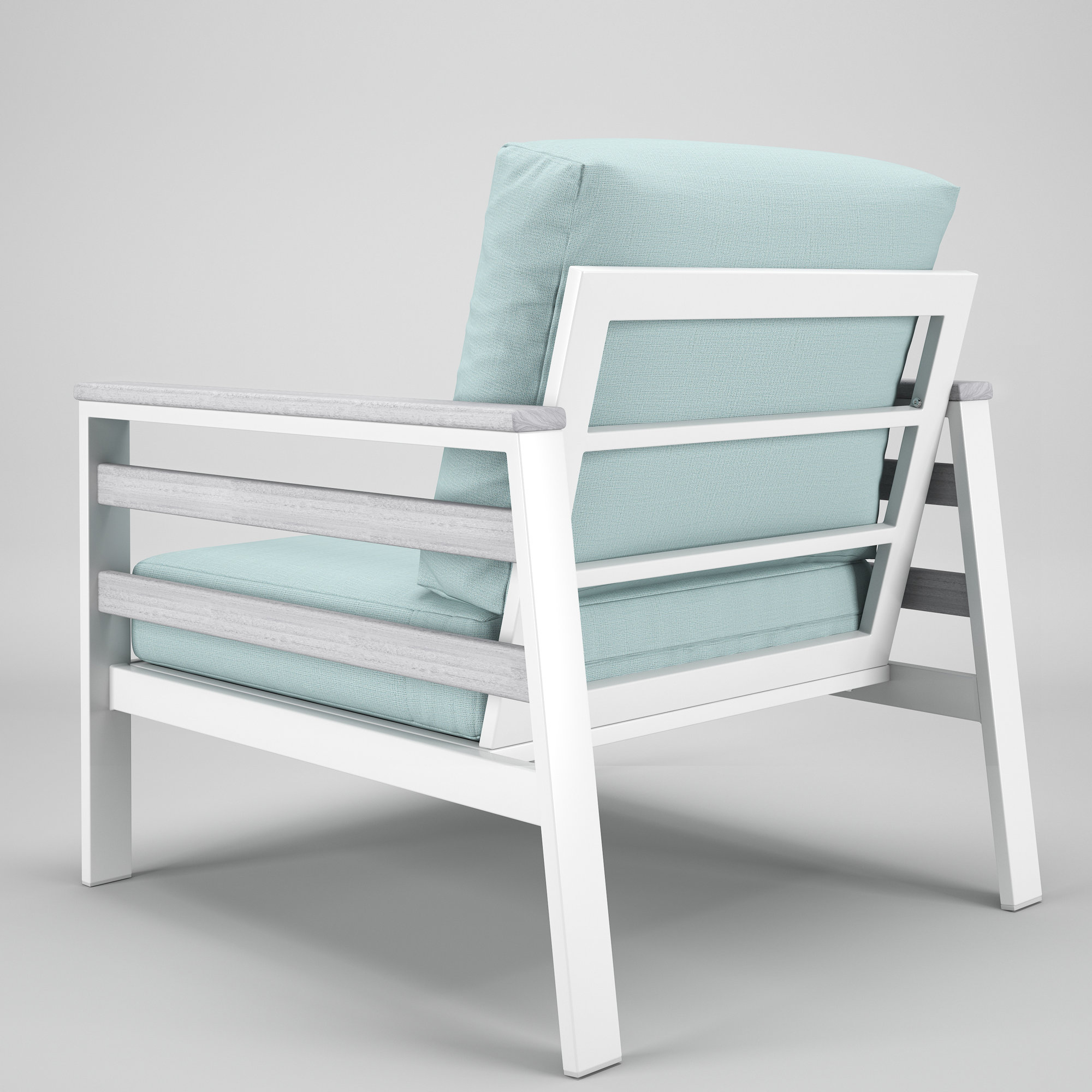 Townsend Metal Outdoor Lounge Club Chair With Sunbrella Cushion, Bliss Dew