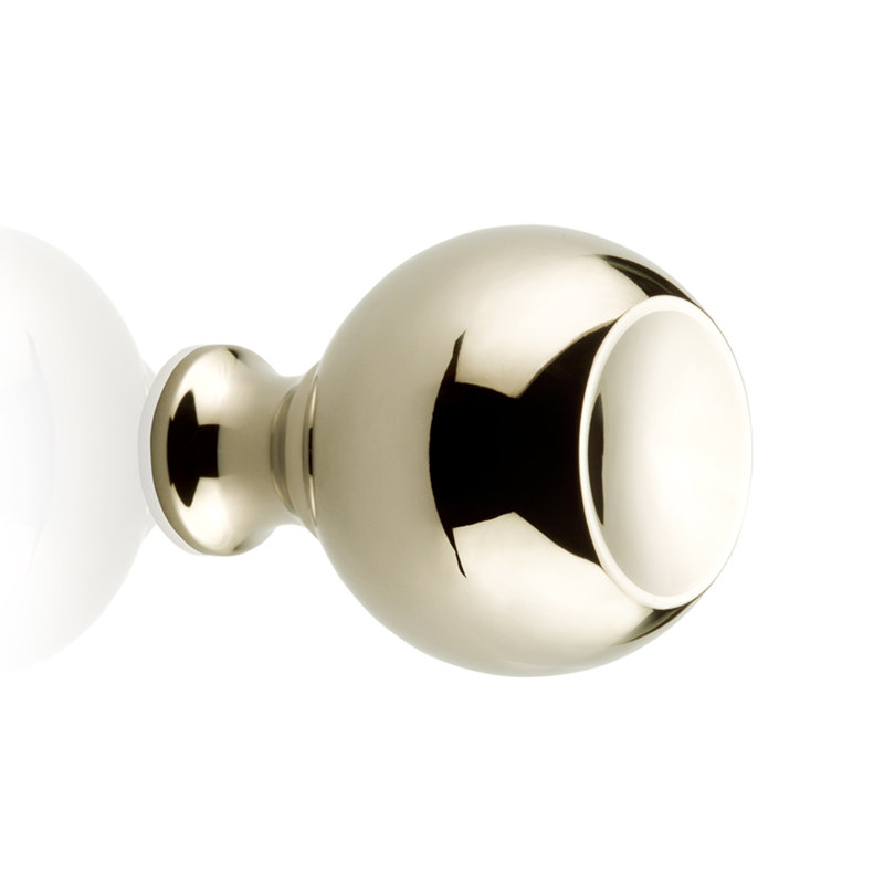 Balley 1.26" Diameter Round Knob, 1.26" H x 1.25" W x 1.25" D, Polished Nickel