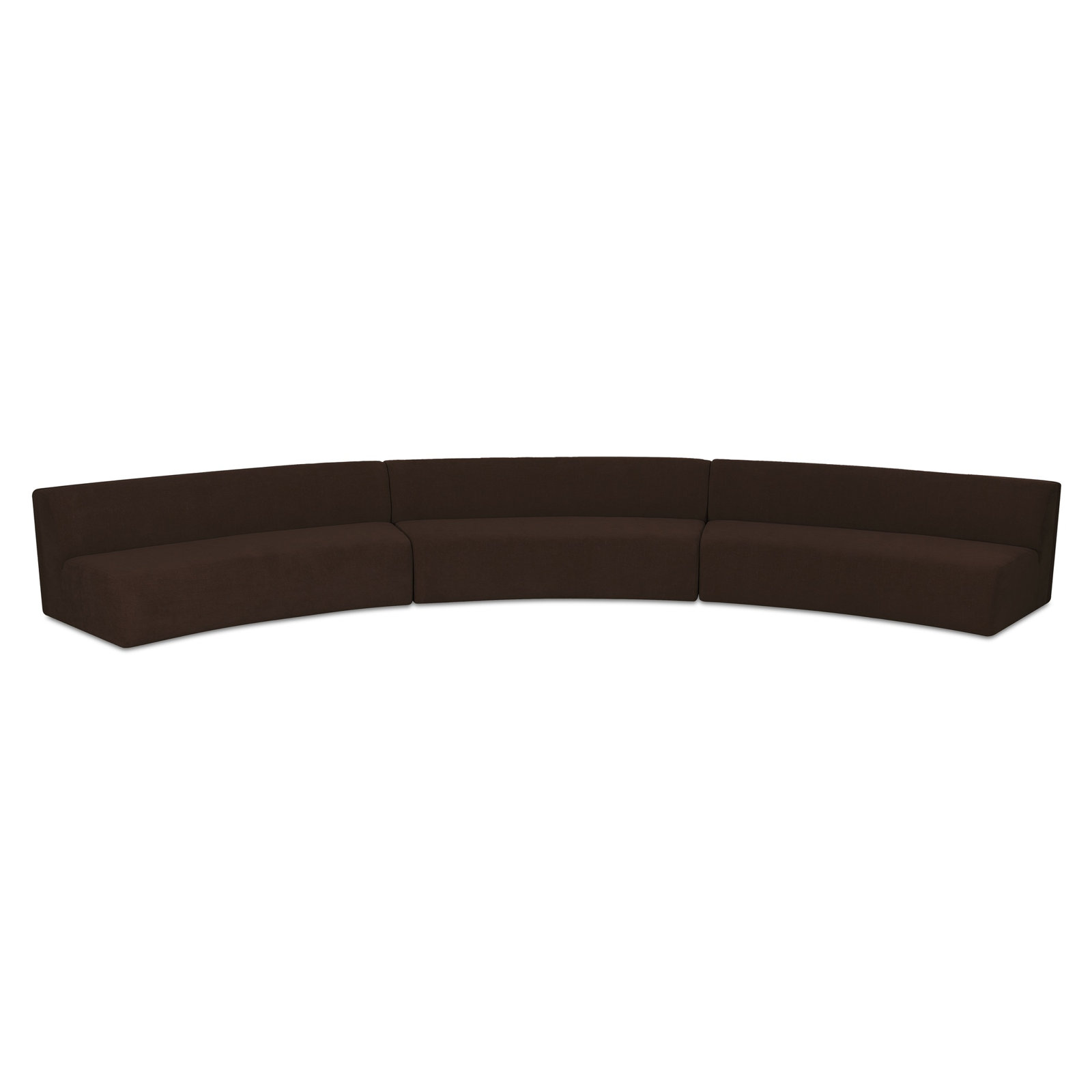 Remi Modular Corner Sectional, 28.3" H x 242.1" W x 39" D, Brown Polyester