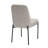 Modern Curved Back Dining Chair With Metal Base - Distressed Faux Leather-1237159071