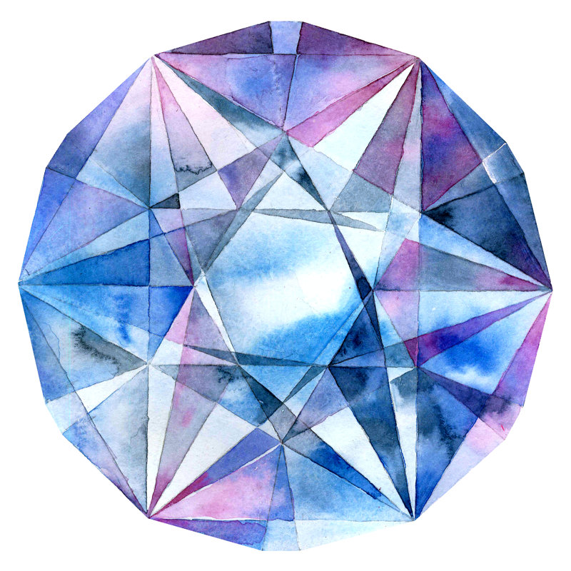 Diamonds by Ola_Tarakanova - Wrapped Canvas Painting, 76cm H x 76cm W