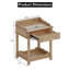 Table de chevet en bois à un tiroir-112015011
