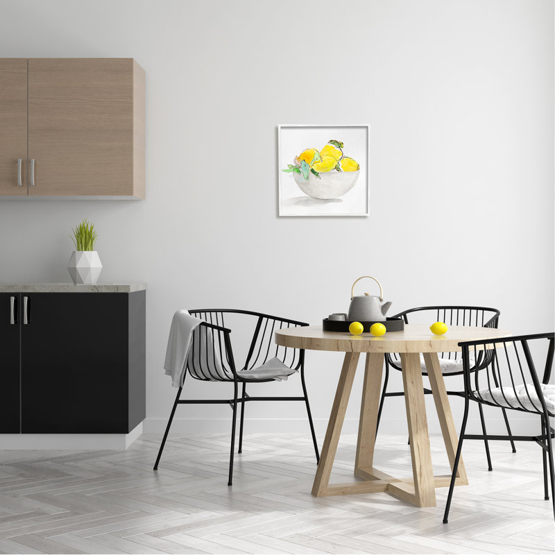 "Lemon Bowl, peinture encadrée sur bois" par Lanie Loreth, impression, H 17 po x l 17 po x P 1,5 po