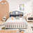 Headboard Storage Cabinet For Full-Size Montessori Floor Bed , Grey,Freely Collocation-1716464064