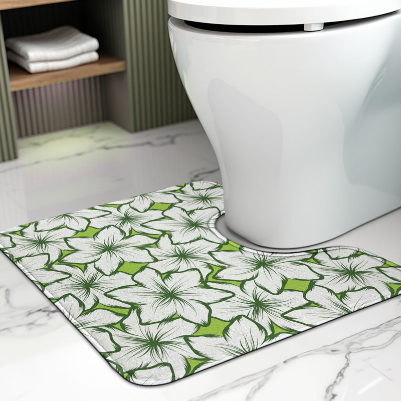 Tapis de salle de bain floral U