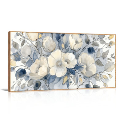 Floral Watercolor Canvas Wall Art Oil Painting Print Set Of 1